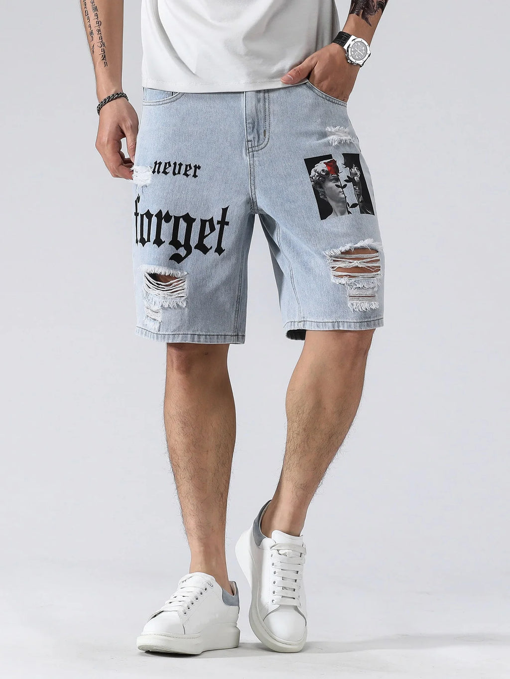 Ripped Cargo Shorts